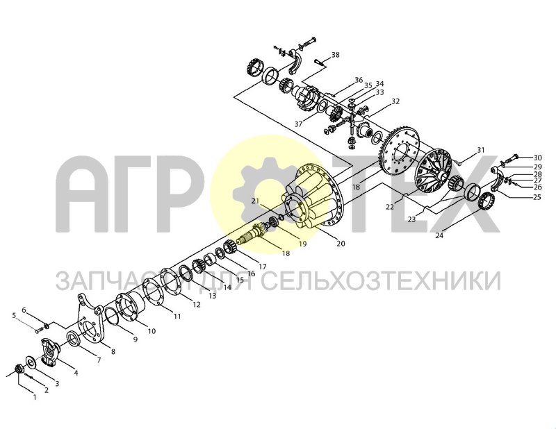 Дифференциал в сборе (5DIF03a) (№7 на схеме)